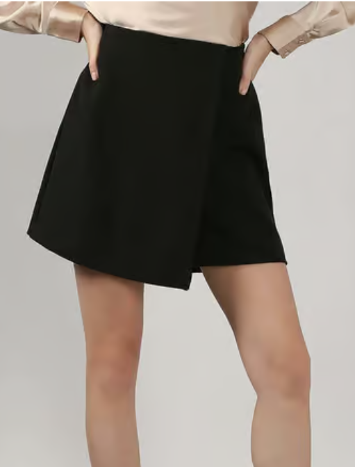 Black Regular Fit Shorts