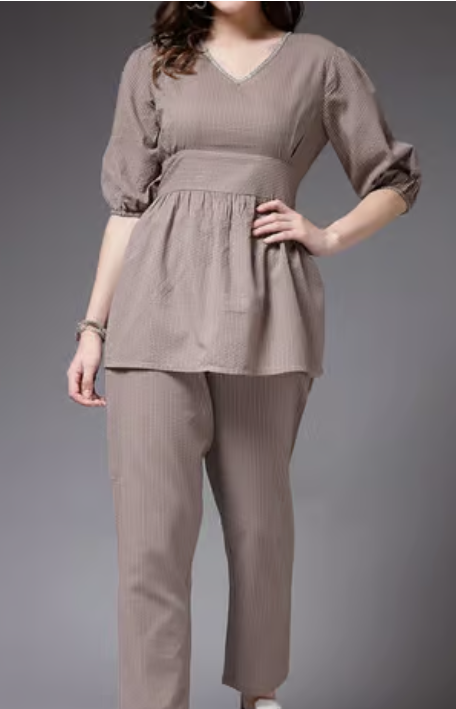 Cotton Embroidered Top & Pant