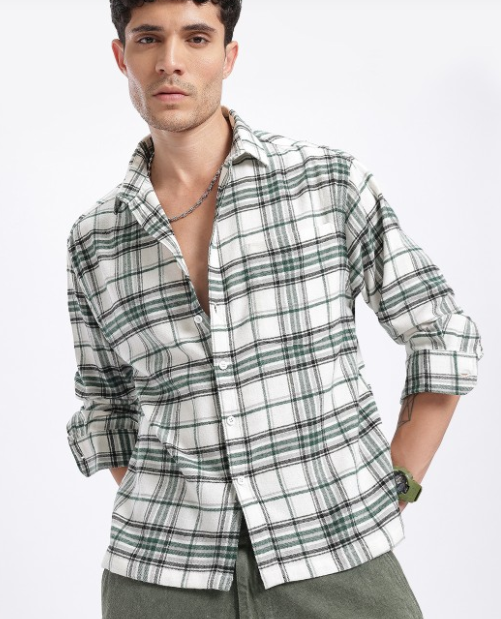Flannel Flux Checked Relaxed Fit Shirt