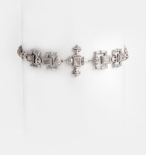 Choker in Oxidised Silver