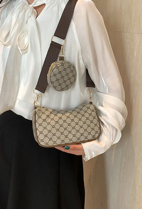 Printed Adjustable Strap Sling Bag