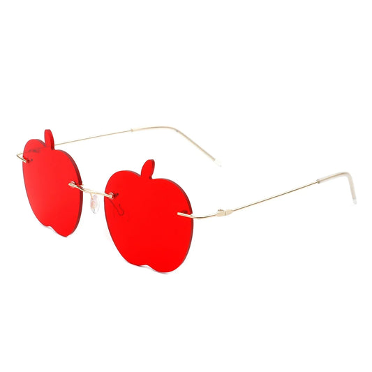 Apple Shape Party Frameless Tinted Sunglasses