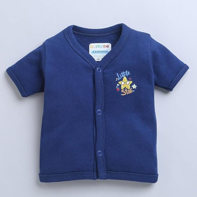 Navy & White Boys Half Sleeves Jablas Pack of 3 Age
