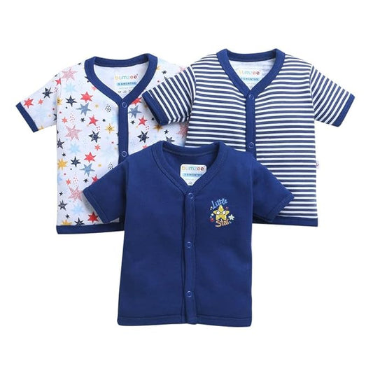 Navy & White Boys Half Sleeves Jablas Pack of 3 Age