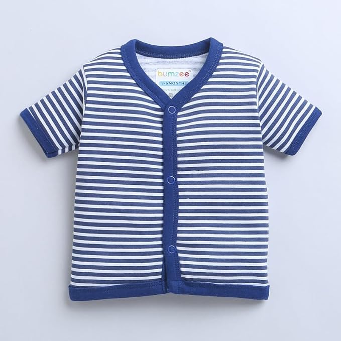 Navy & White Boys Half Sleeves Jablas Pack of 3 Age