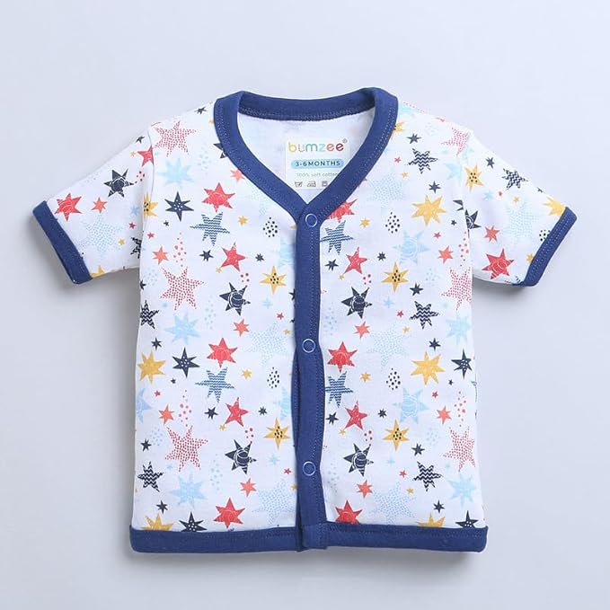 Navy & White Boys Half Sleeves Jablas Pack of 3 Age