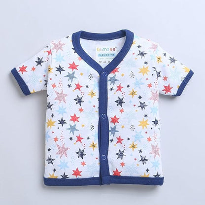 Navy & White Boys Half Sleeves Jablas Pack of 3 Age
