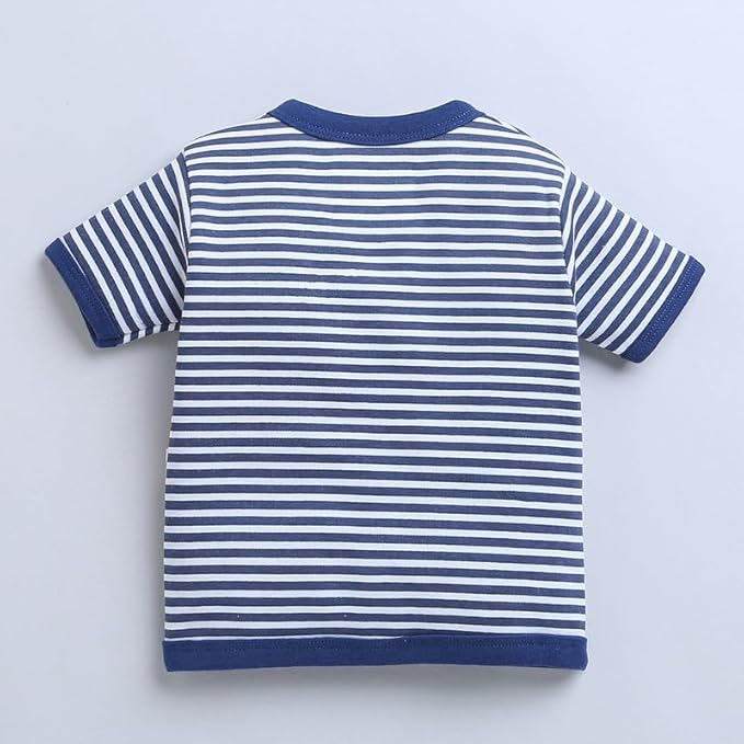 Navy & White Boys Half Sleeves Jablas Pack of 3 Age