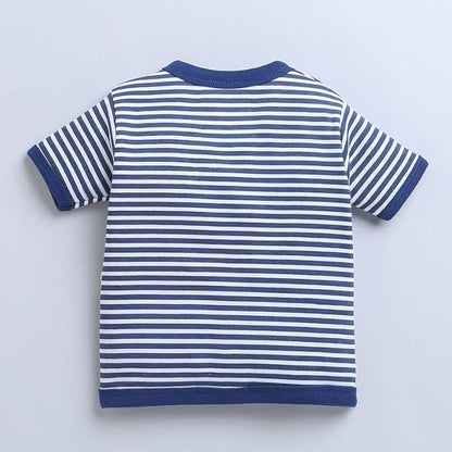 Navy & White Boys Half Sleeves Jablas Pack of 3 Age
